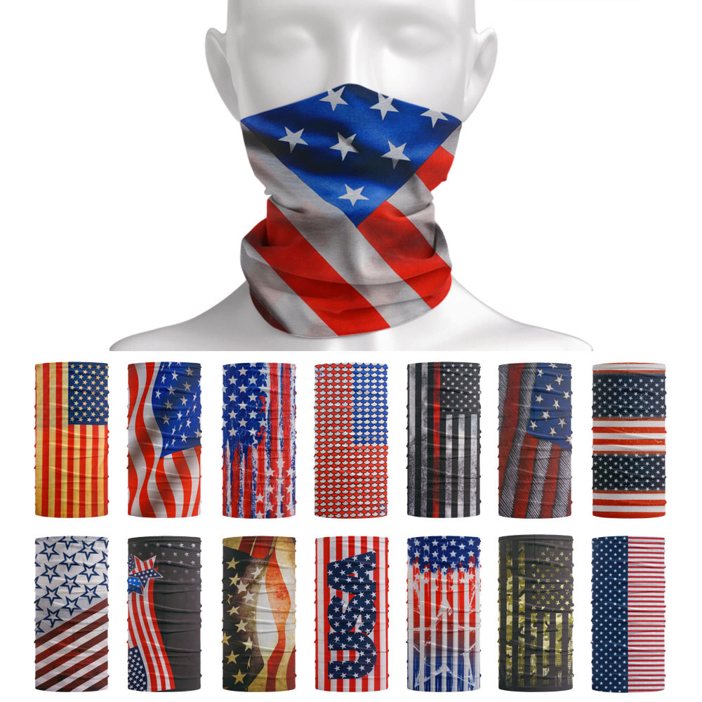 Headband Summer Knit - USA Flag Pattern Sun Protective Scarf