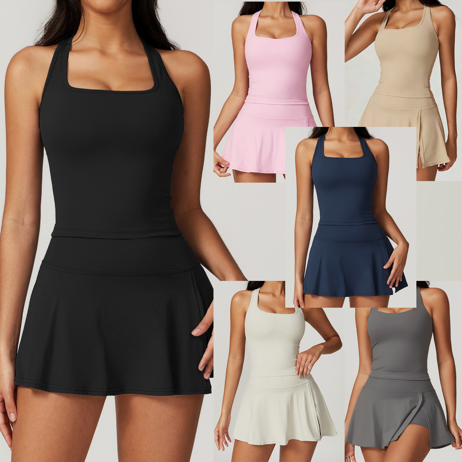 Crop Top Crochet - 2 Piece Tennis Dresses for Women