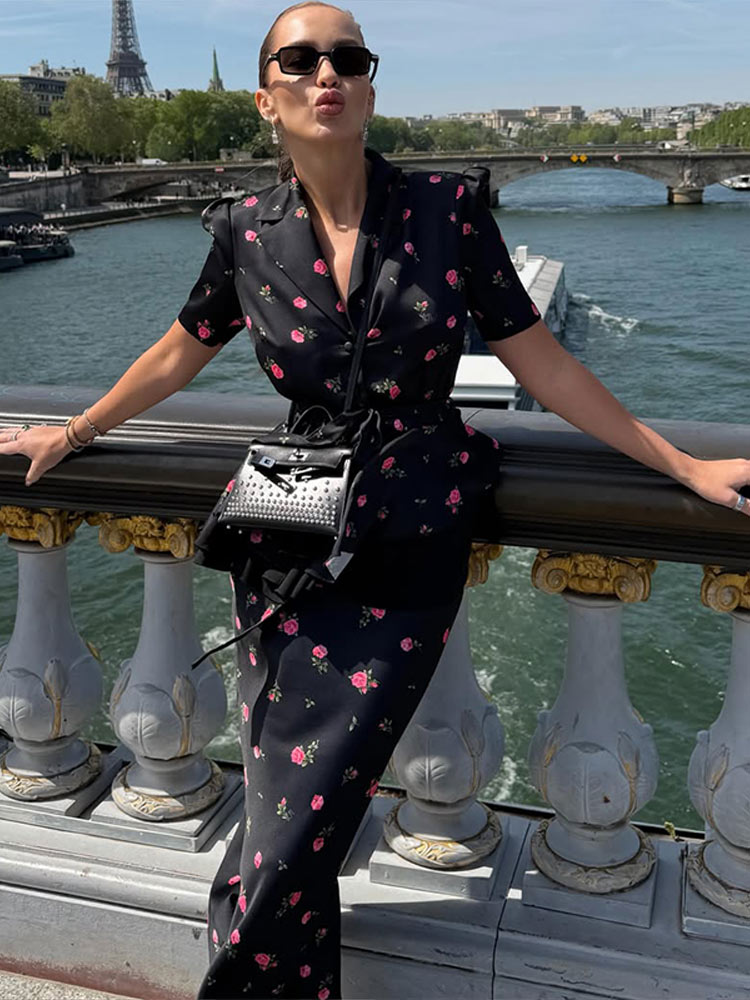 Midi Skirt Floral - Floral Blazer Coat Skirt Sets Women
