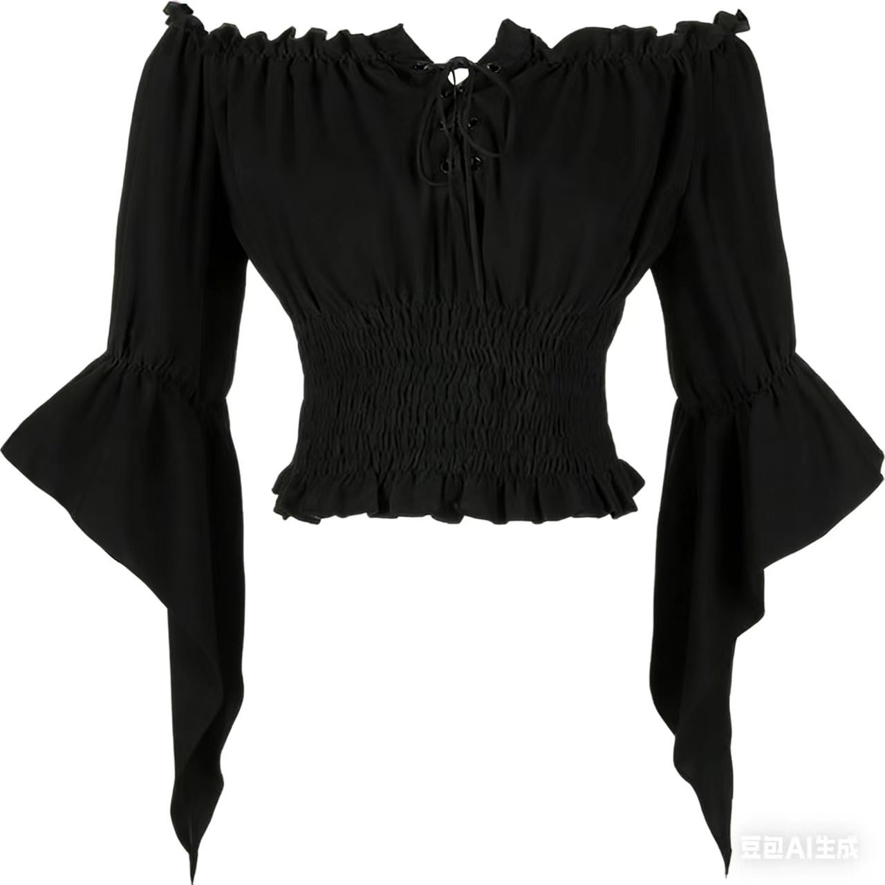 Blouse Off Shoulder - Renaissance Medieval Aristocratic Attire Women Vintage