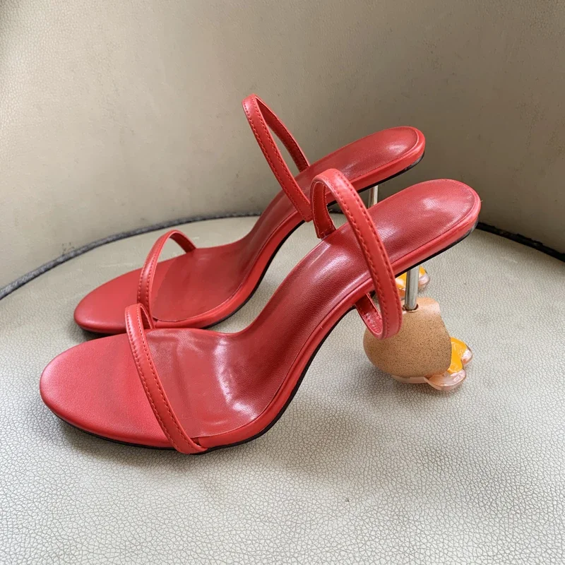 Sandal Strappy Heeled - Summer Strappy Sandals Open Toe High