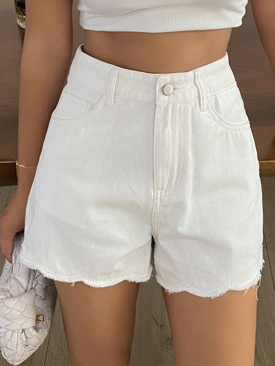 Shorts Denim Frayed - Women Loose Casual Denim Shorts Summer