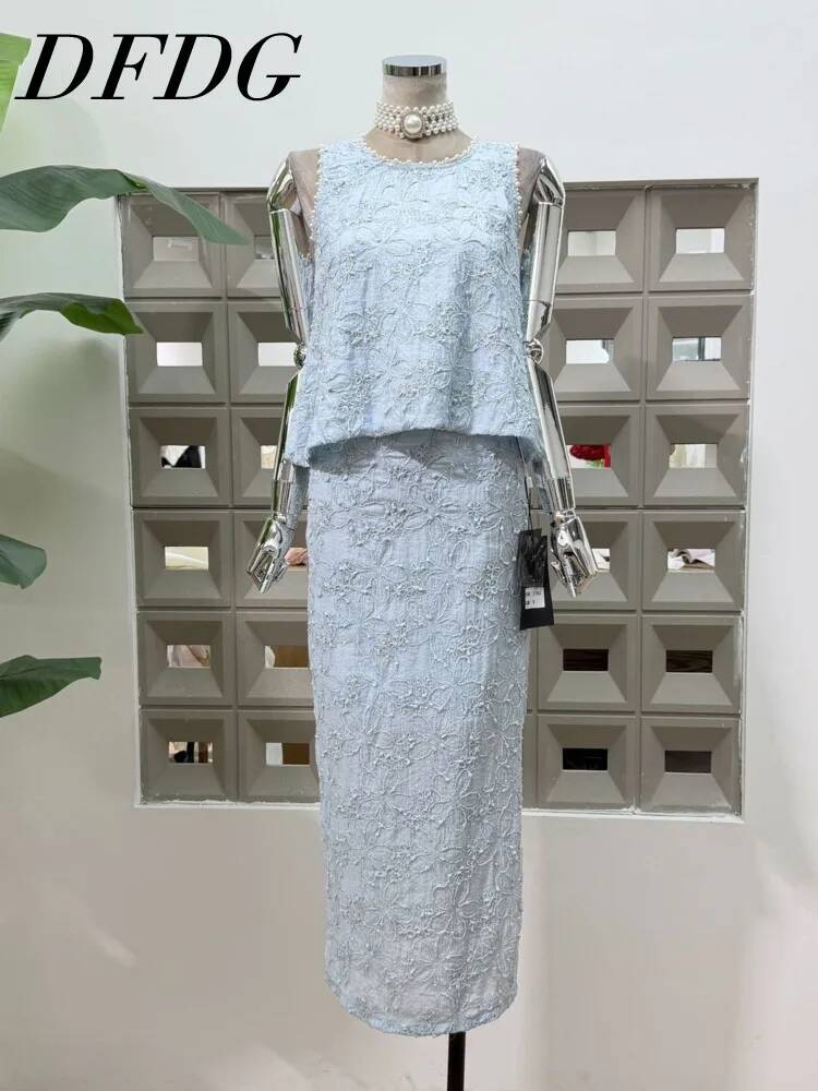 Midi Skirt Floral - DFDG Women 2026 Spring Summer Lace
