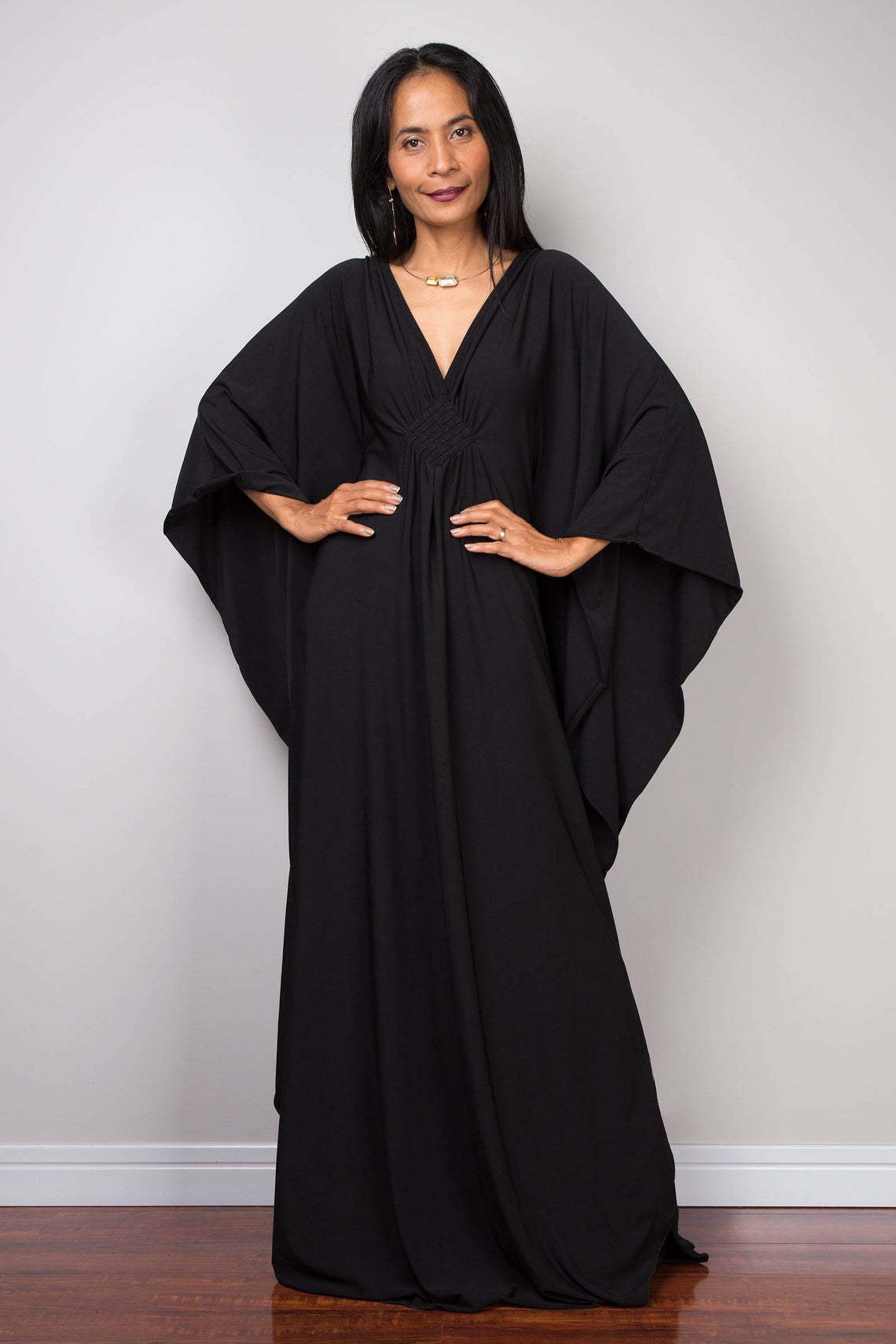 Cover Up Kaftan - Women Solid Color Cover Up V