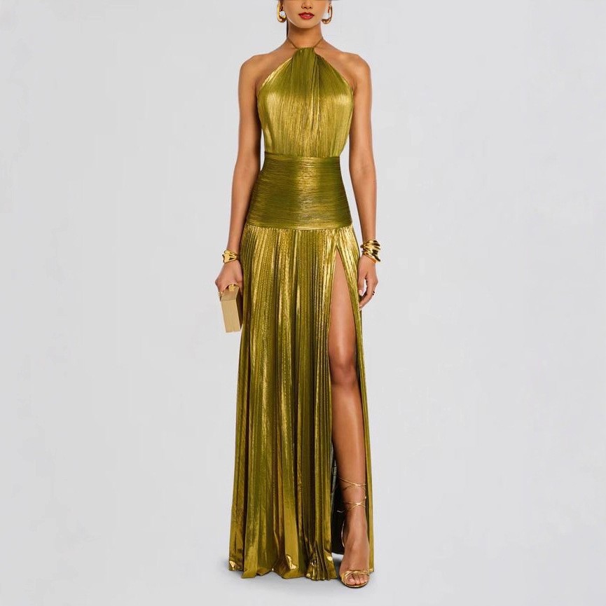 Maxi Dress Halter - Elegant Party Dress Sleeveless Long Dresses