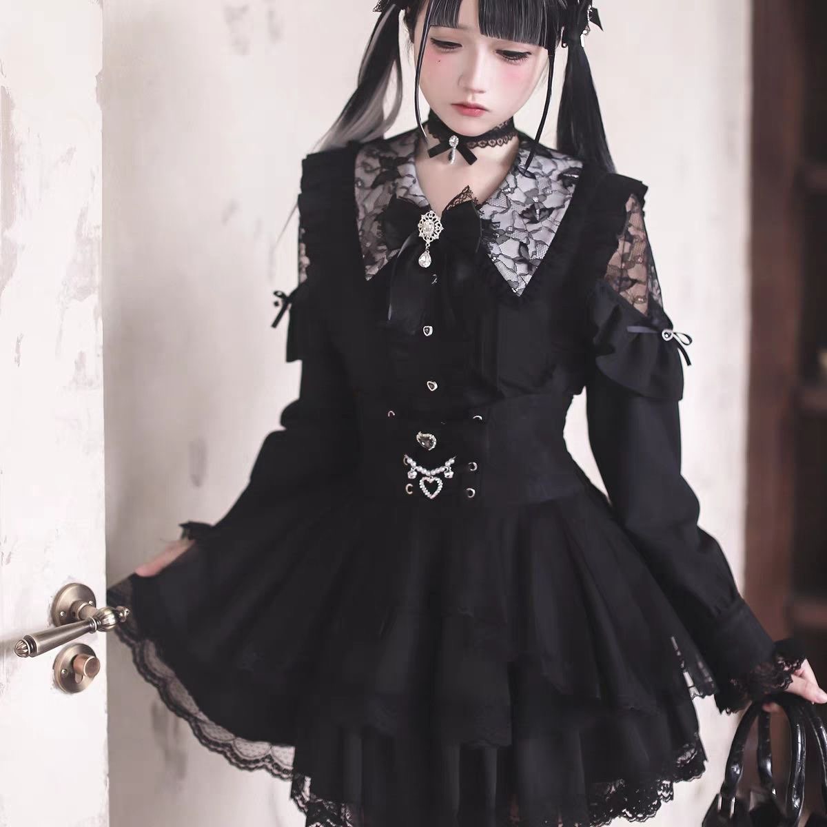 Blouse Off Shoulder - Harajuku Kawaii Skirt Sets Women Sweet