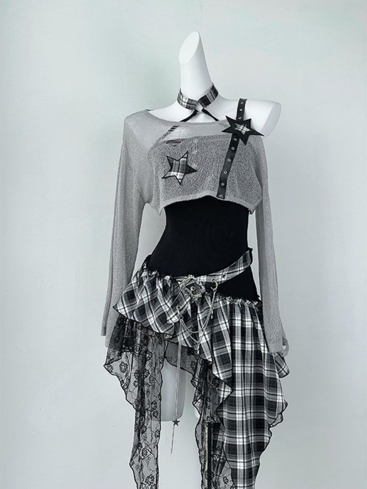 Cover Up Kaftan - 2000s Y2K Spicy Girl Design Irregular