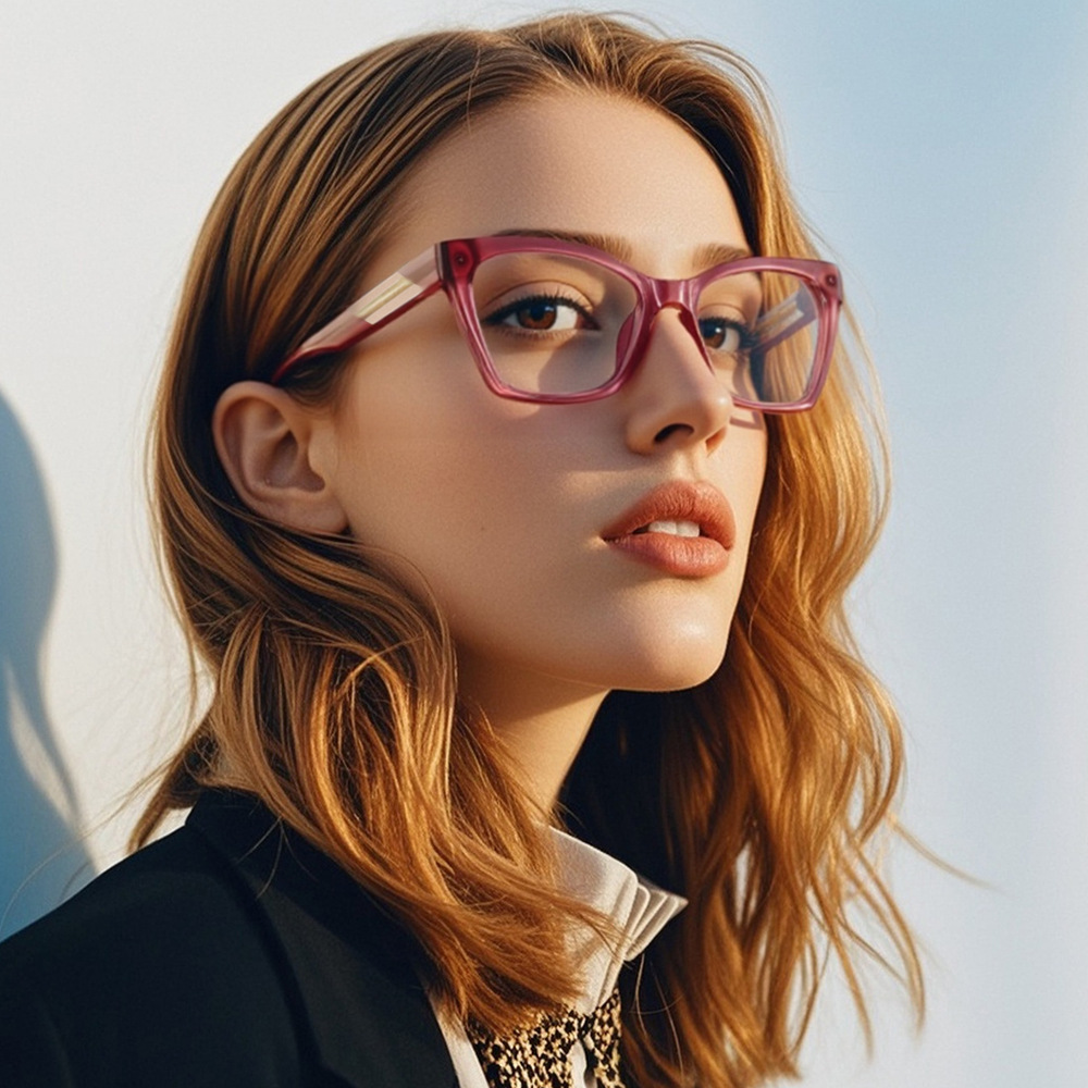 Sunglasses Cat Eye - Cat Eye Large Frame Anti Blue