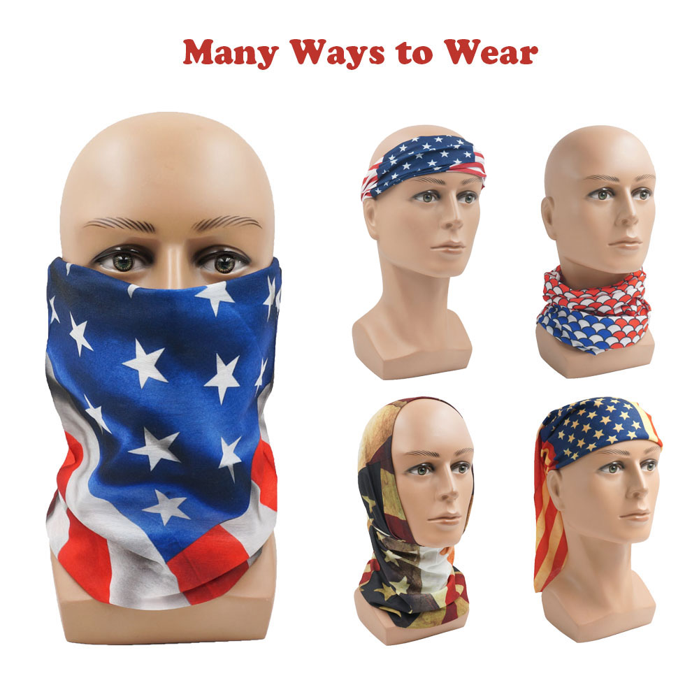 USA Flag Pattern Sun Protectiv - Headband Summer Knit review and price