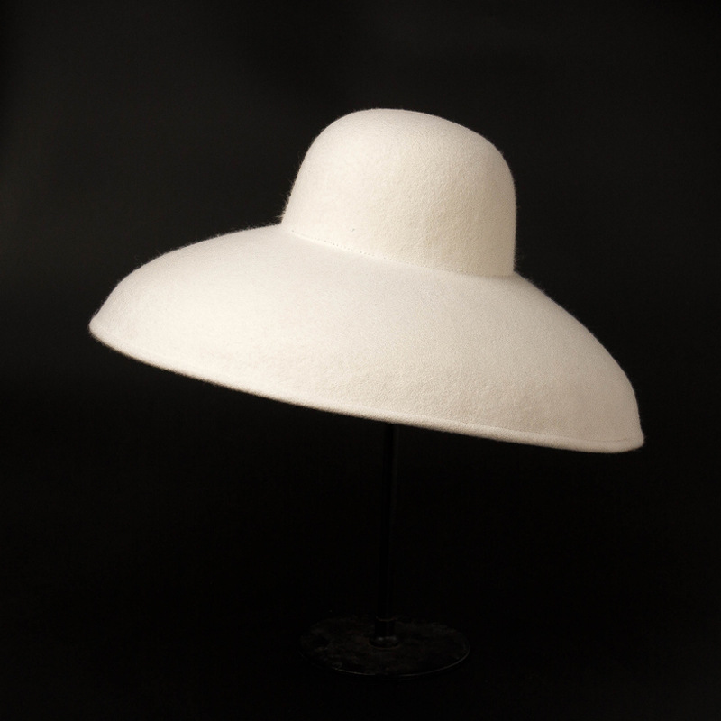 Classical Big Wide Brim Wool F - Hat Floppy Wide review and price