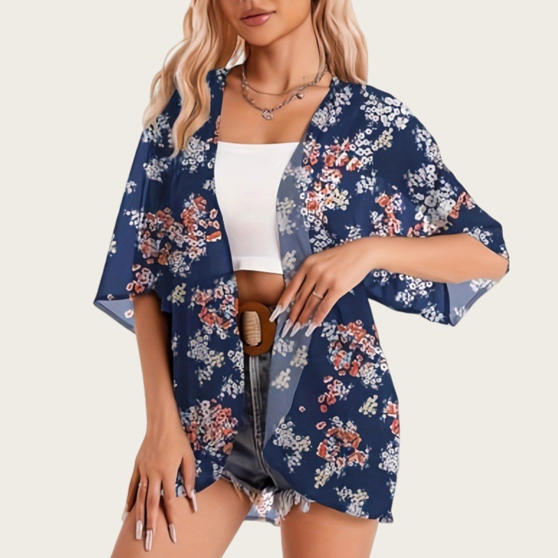 Swimsuit Woman 2025 Kimono Car - Kimono Sheer Floral review and price