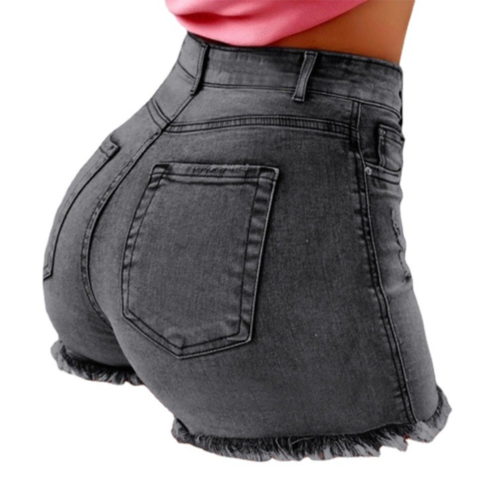 Women's High Waisted Distresse - Shorts Denim Frayed review and price