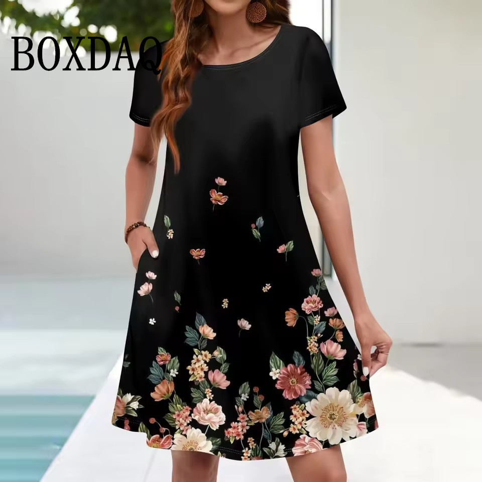 Women'S Casual Sundress Loose  - Romper Floral Print review and price
