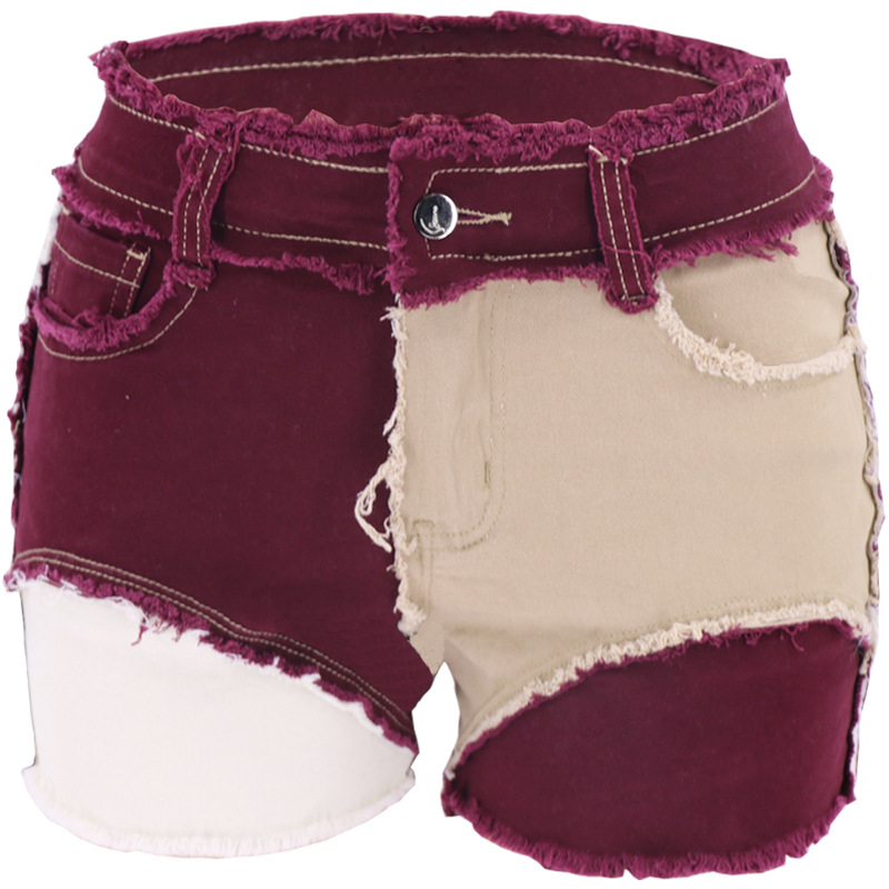 Fashion Mid-Waist Slim Fit Tor - Shorts Denim Frayed review and price