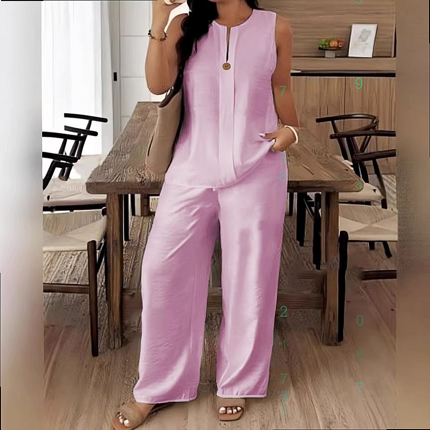Comfortable Loose Top Wide Leg - Linen Pant Wide review and price