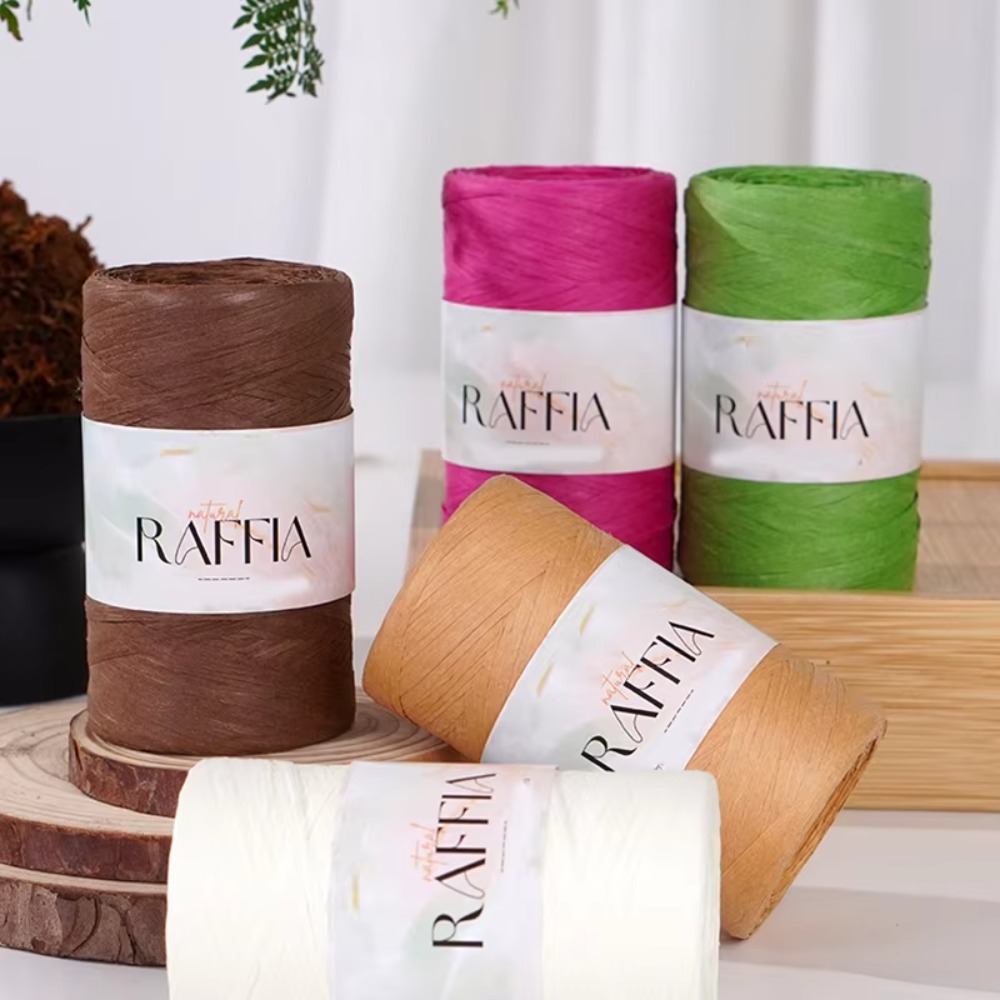 DIY Multi-Colored Raffia Yarn  - Crochet Bag Raffia review and price