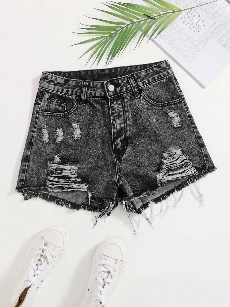 2026 New Vintage Washed Denim  - Shorts Denim Frayed review and price