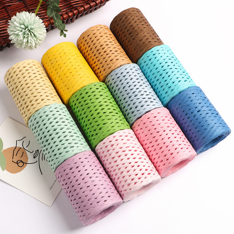 150M Natural Raffia Straw Yarn - Crochet Bag Raffia review and price