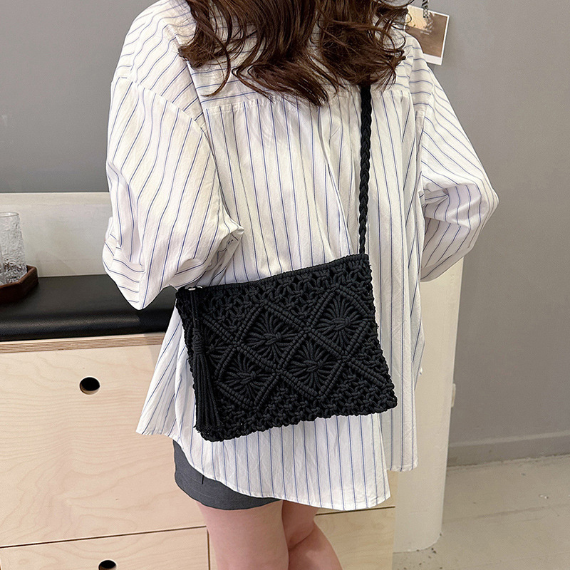 Fashion Woven Hollow Out Shoul - Crochet Bag Raffia review and price