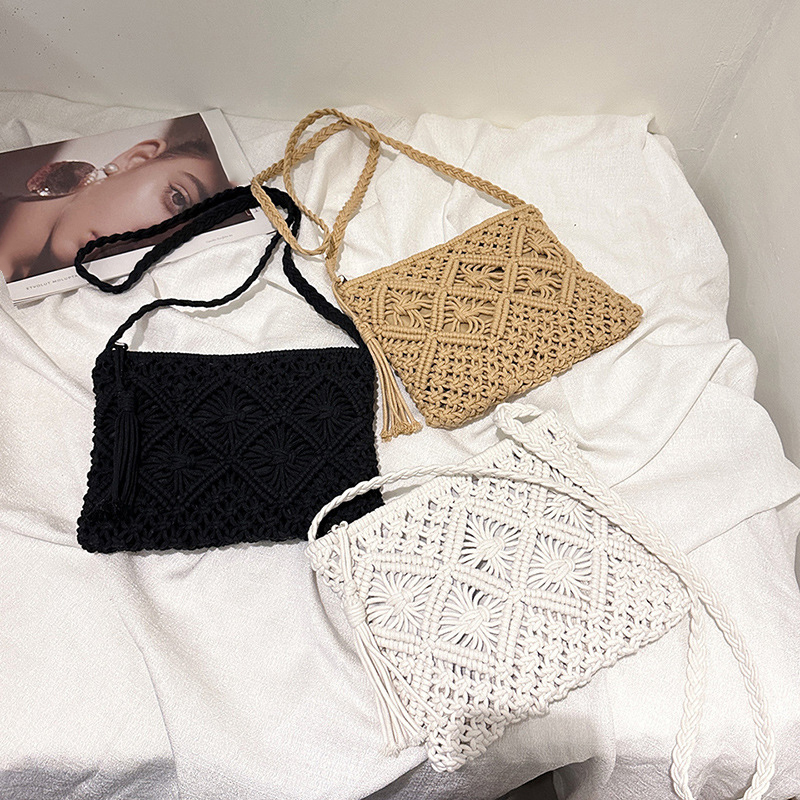 Fashion Woven Hollow Out Shoul - Crochet Bag Raffia review and price