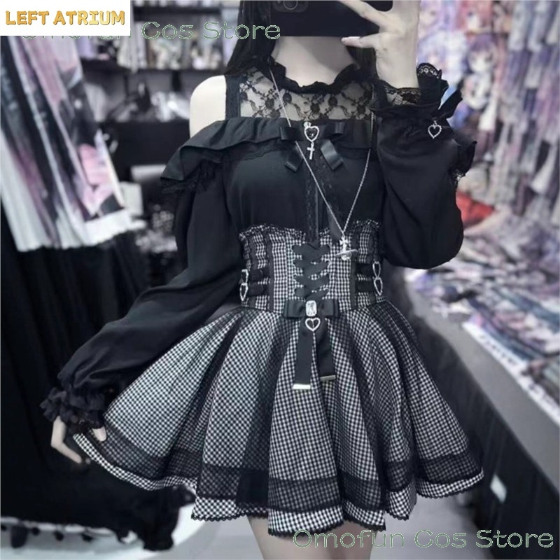 Jirai kei Lolita Dress Skirts  - Blouse Off Shoulder review and price