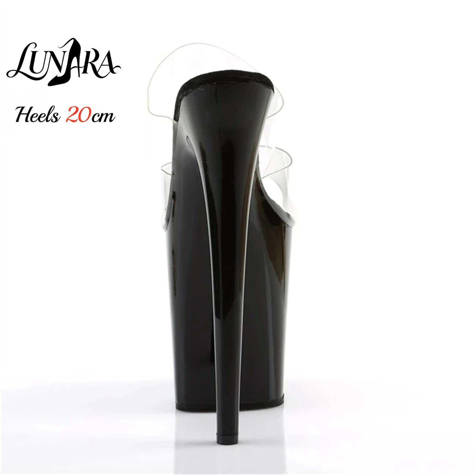 20cm Clear PVC Strappy Ultra H - Sandal Strappy Heeled review and price