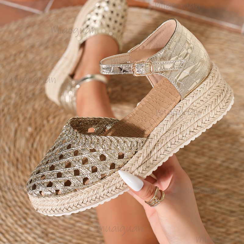 Boho Women's Hollow Out Woven  - Wedge Espadrille Women review and price