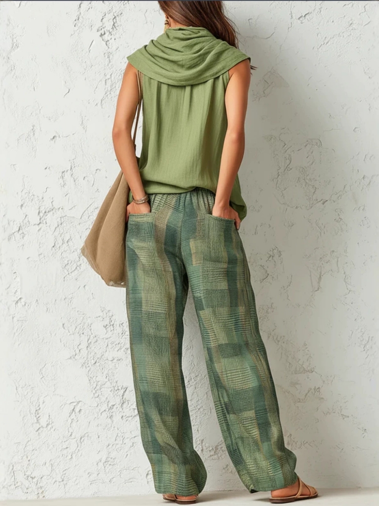 New Summer Women Pants 2 Piece - Linen Pant Wide review and price