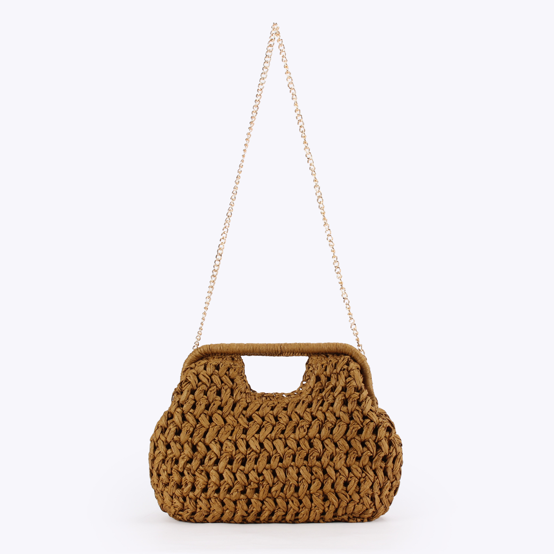 Elegant Ladies Chain Hand Knit - Crochet Bag Raffia review and price