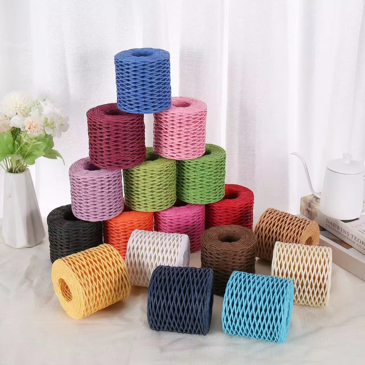 190g Raffia Yarn, Straw Paper  - Crochet Bag Raffia review and price