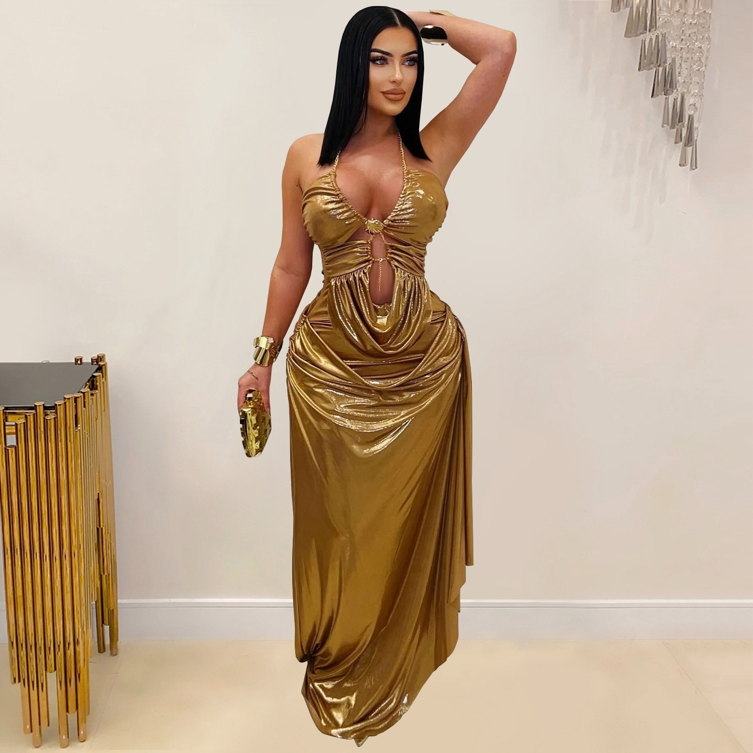 Prom Dress Evening Wedding Gue - Maxi Dress Halter review and price