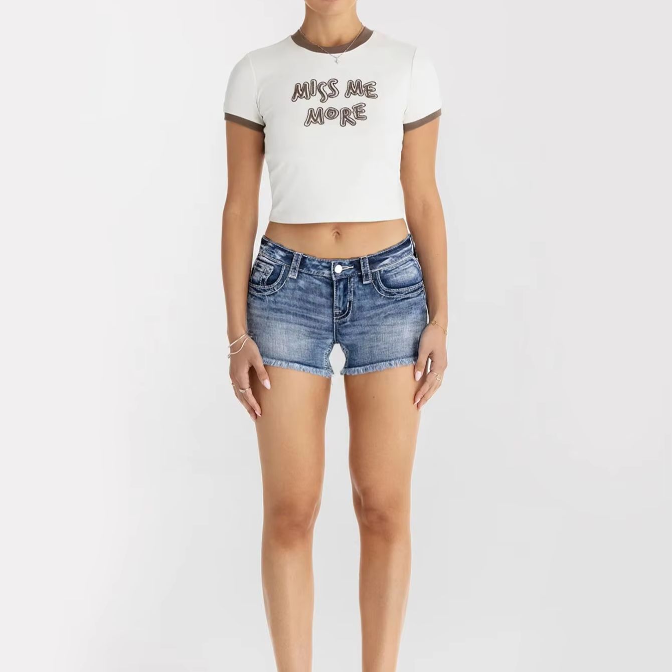 Women Clothes Butterfly Rhines - Shorts Denim Frayed review and price