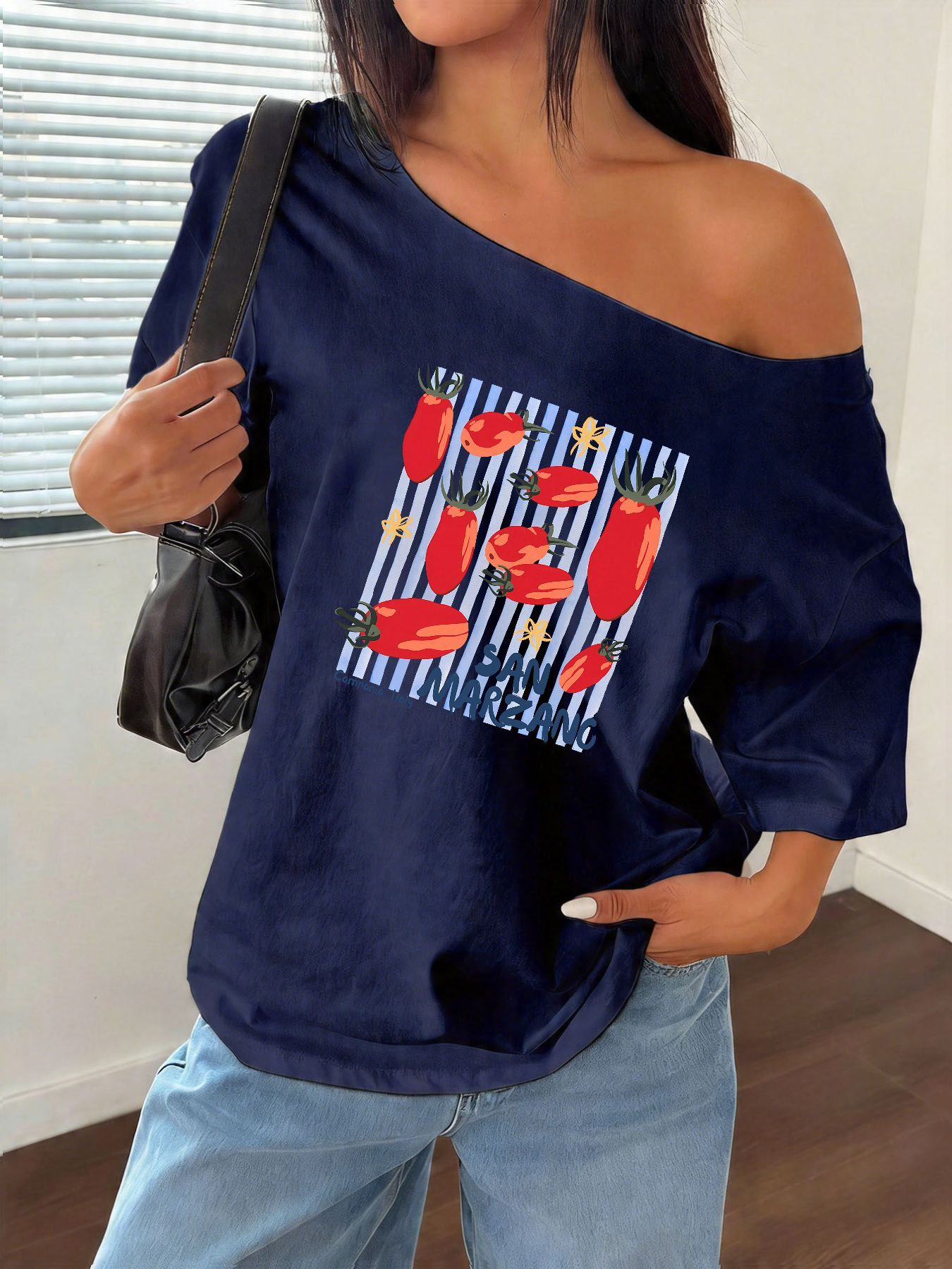 100% Cotton Plus Size San Marz - Blouse Off Shoulder review and price
