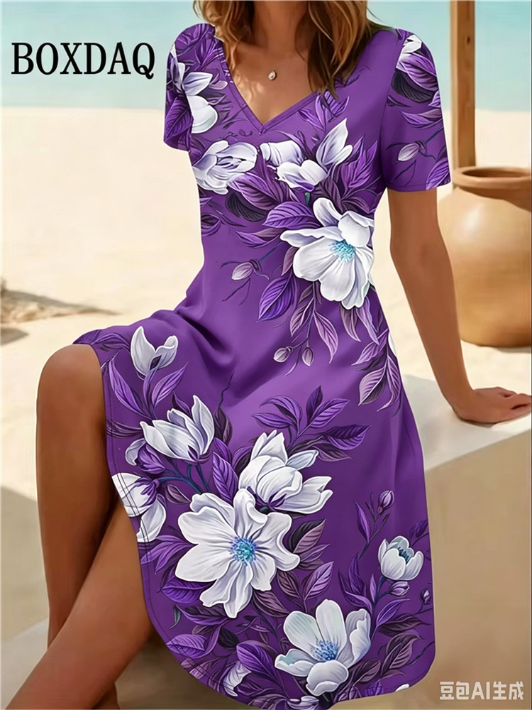 6XL Plus Size Women Dresses Su - Romper Floral Print review and price
