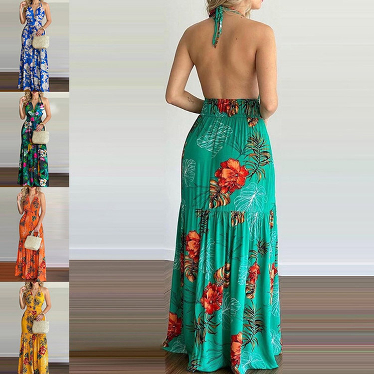 Floral Maxi Dress Long Backles - Maxi Dress Halter review and price