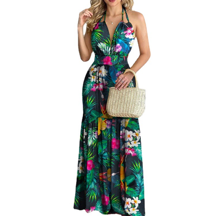 Floral Maxi Dress Long Backles - Maxi Dress Halter review and price