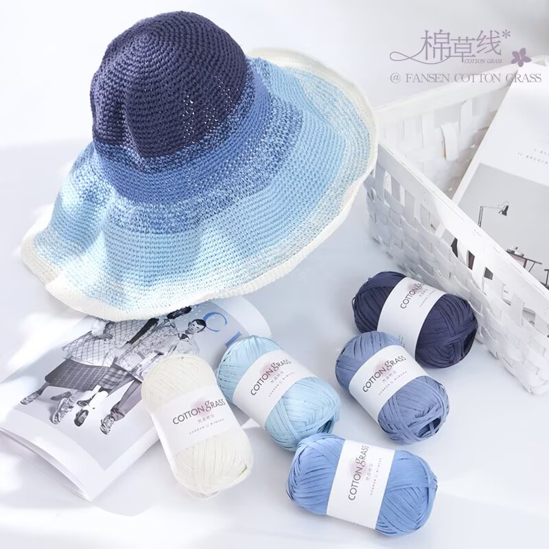 50g Cotton Grass Yarn Raffia S - Crochet Bag Raffia review and price