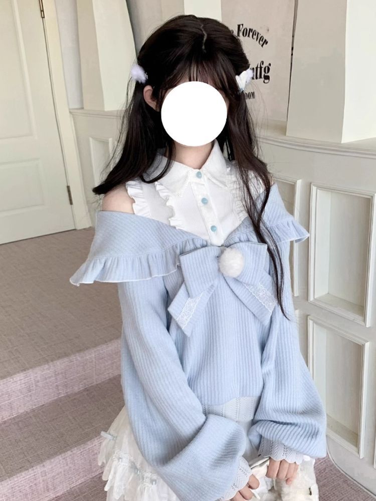 Kawaii Soft Girl Lolita 2 Piec - Blouse Off Shoulder review and price