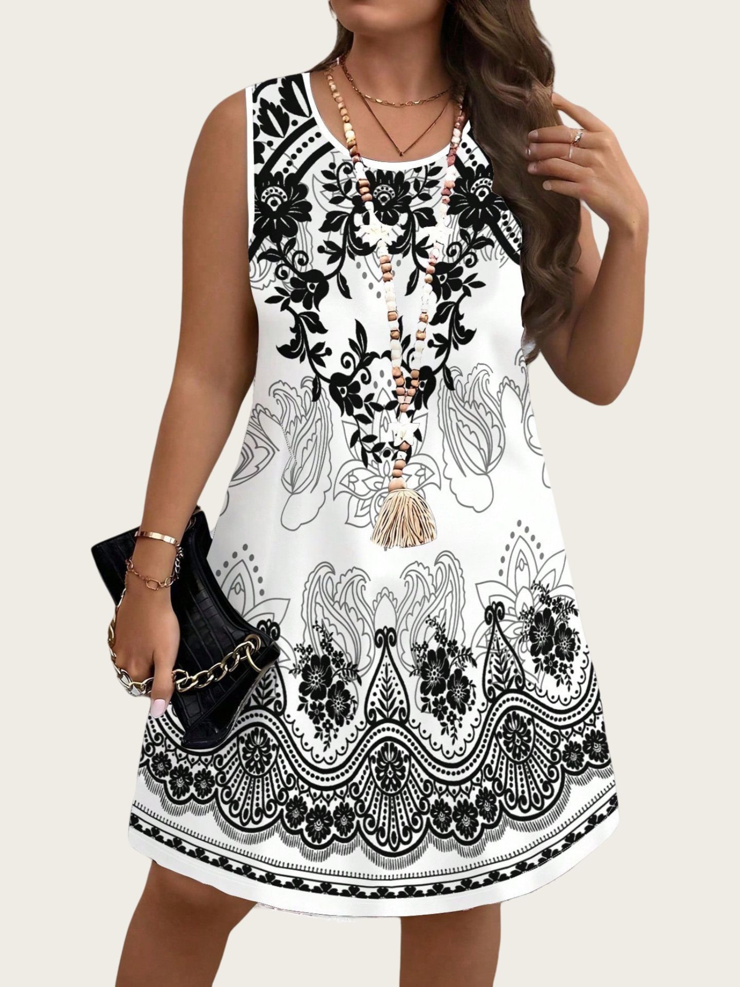 Ethnic Style Vintage Dresses 2 - Romper Floral Print review and price