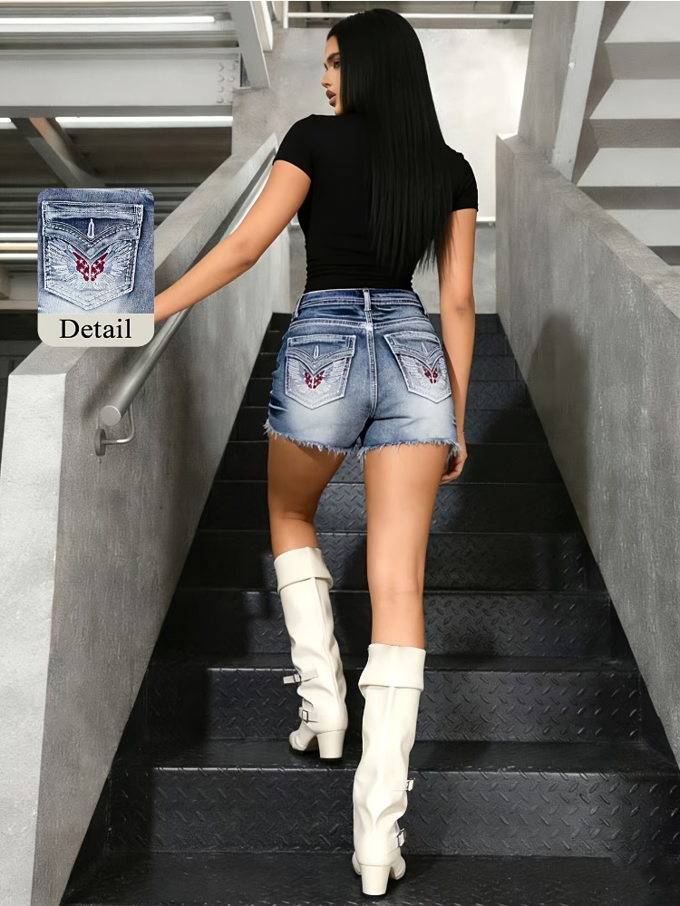 OIQERE 2026 New Vintage Washed - Shorts Denim Frayed review and price