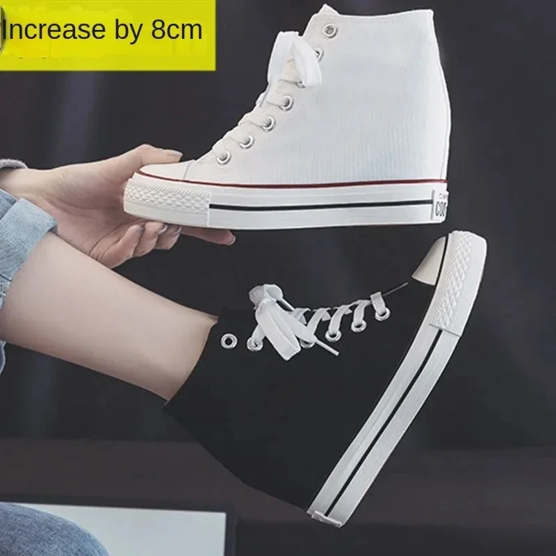 High 8cm Platform Canvas Shoes - Wedge Espadrille Women review and price