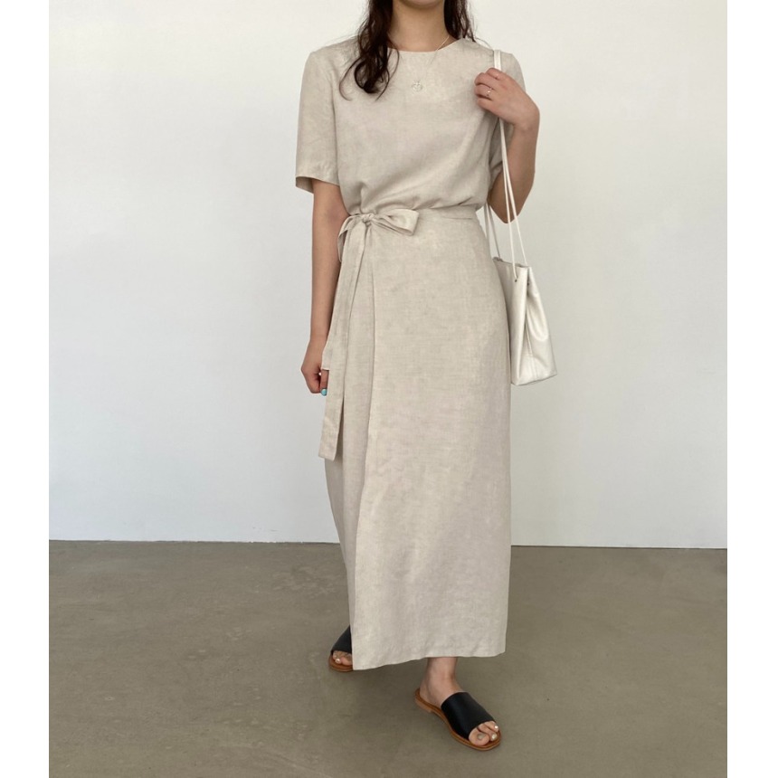Elegant Cotton Linen Wrap Dres - Linen Dress Wrap review and price