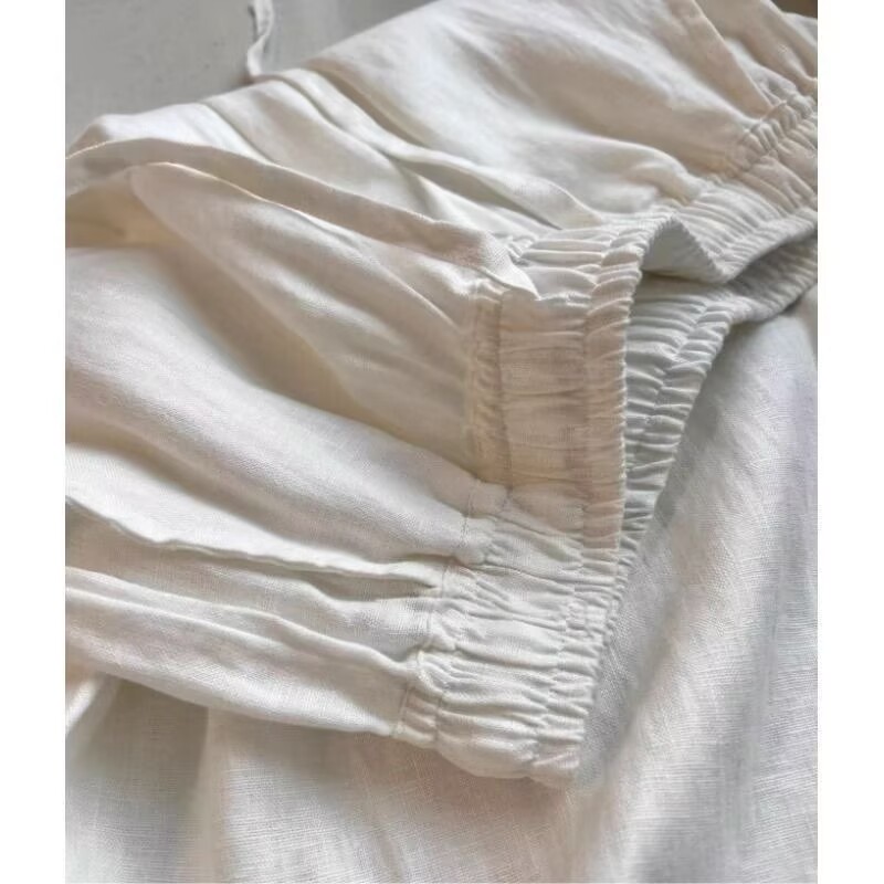 Korean White Cotton Linen Wide - Linen Pant Wide review and price