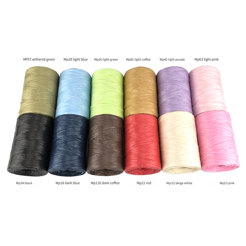 100g/pcs Flat Raffia Paper Yar - Crochet Bag Raffia review and price