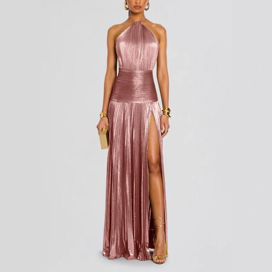 Elegant Party Dress Sleeveless - Maxi Dress Halter review and price