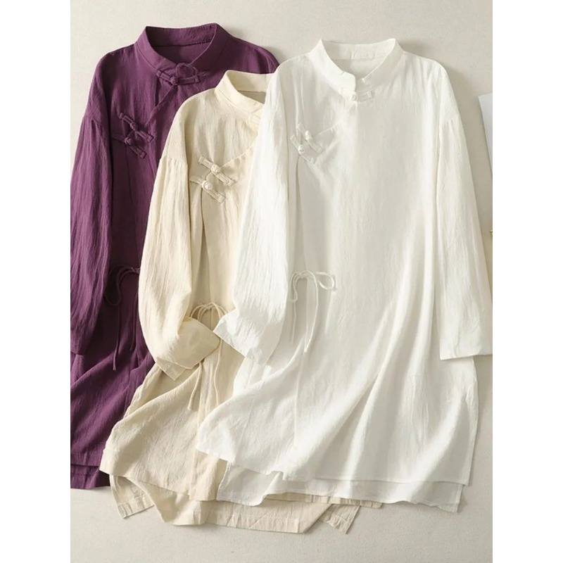 Women's Chinese Style Frog But - Linen Dress Wrap review and price