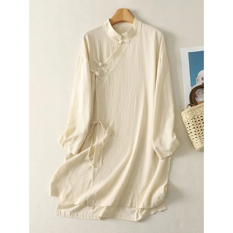 Women's Chinese Style Frog But - Linen Dress Wrap review and price