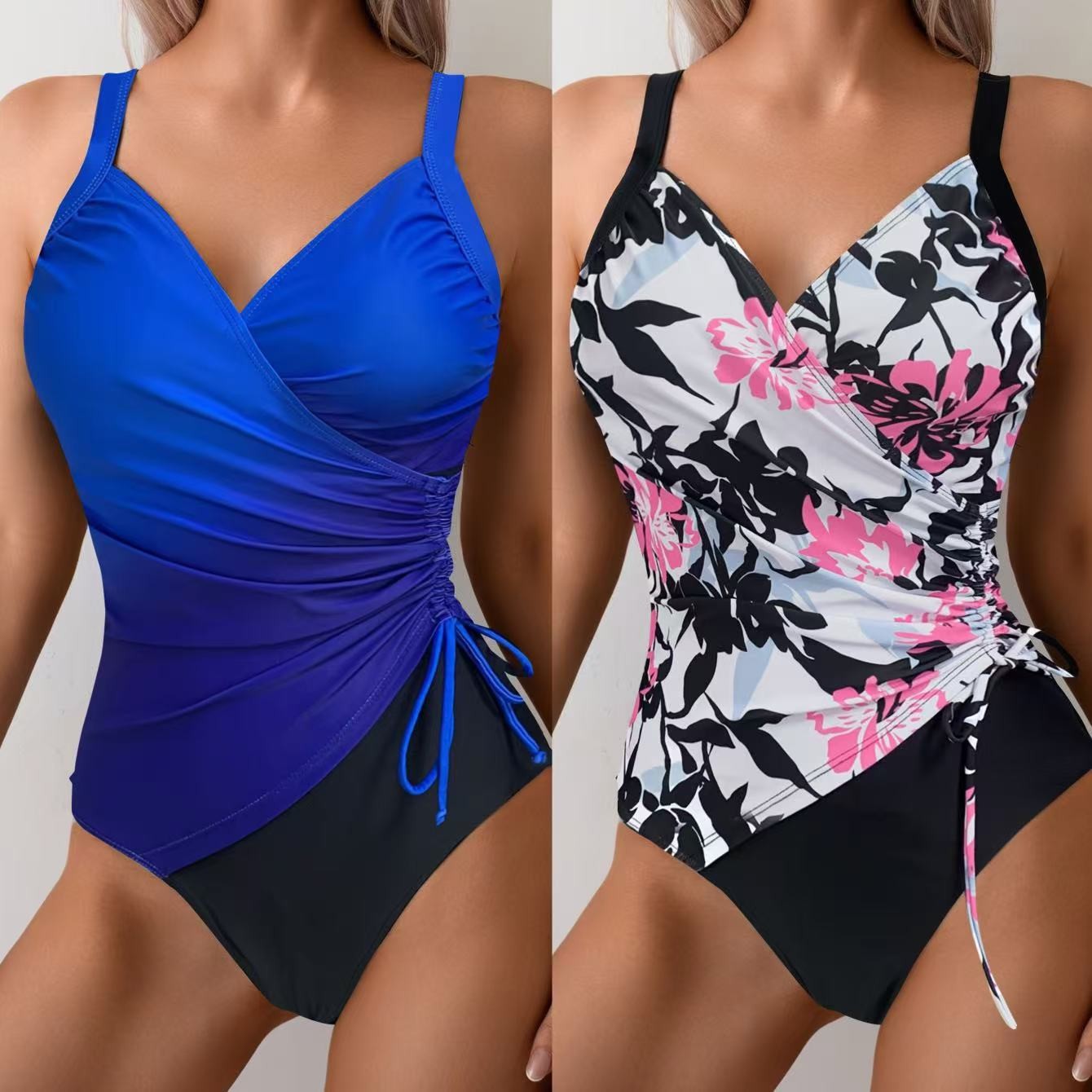 Woman Tankini Tummy Control Bi - Swimsuit Bikini Ruched review and price