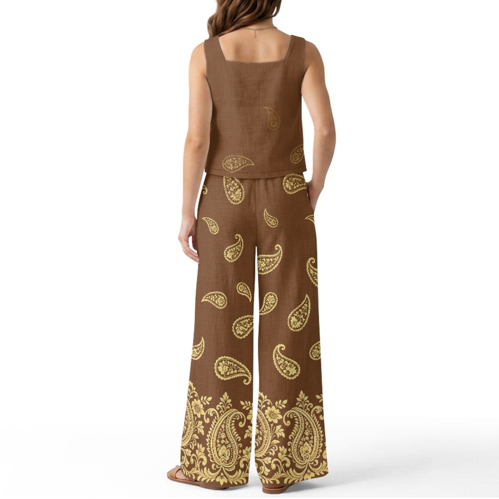 INSTANTARTS Women’s Linen Vest - Linen Pant Wide review and price