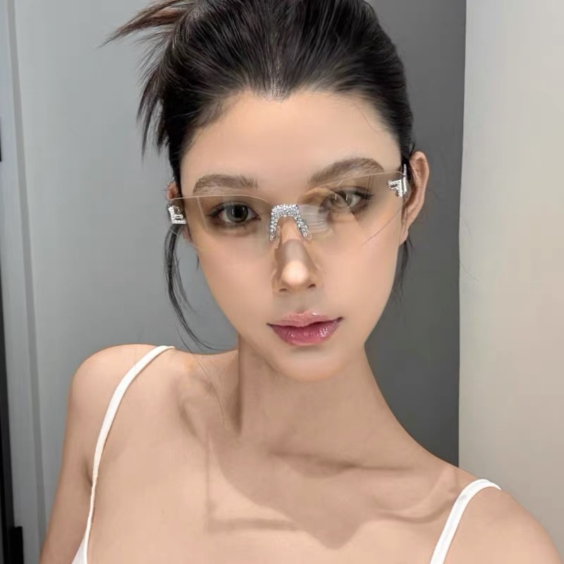 Women's Sexy Cat Eye Rimless R - Sunglasses Cat Eye review and price